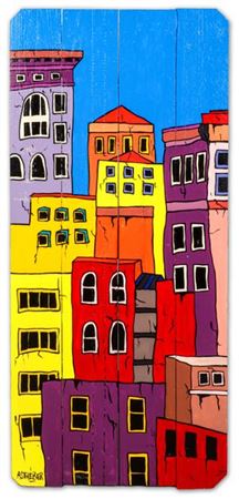 Colorful neighborhood of New York