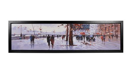 Bustling Panoramic View of London
