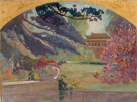 Pagode au printemps