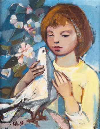 Sample artwork by Walter Womacka (1925 - 2010), known for painting - View similar artists and auction records