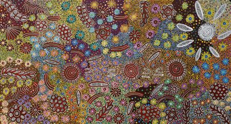 Sample artwork by June Bird Ngale (Born 1958), known for aboriginal art - View similar artists and auction records