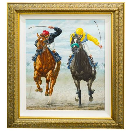 Horse racing scene