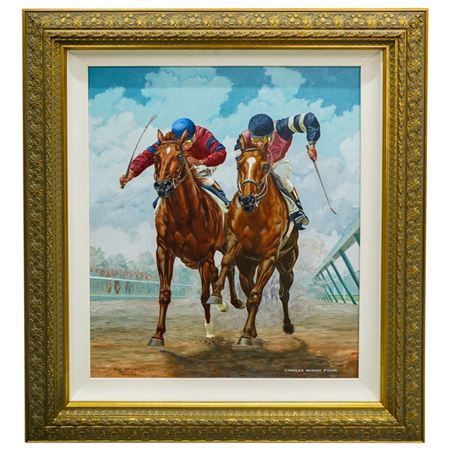 Horse racing scene