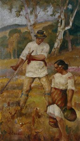 "La cosit" by Nicolae Enea - Auction record, sale price, and art valuation. Compare with similar artists and explore comparable artworks.