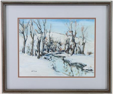 Impressionist winter landscape.