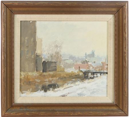 Impressionist winter landscape