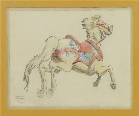 A trotting horse