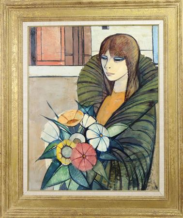"Jeune Fille aux Fleurs"(young girl with flowers)