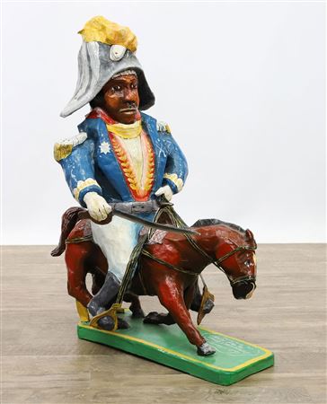 Sculpture of Haitian founding father Emperor Jean-Jacques Dessalines, "Le Cheval de l'Empereur Tombe a Port Rouge"