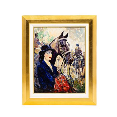 PRETTY LADY by Leslie Cope - Auction record, sale price, and art valuation. Compare with similar artists and explore comparable artworks.