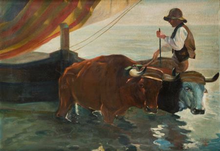"Pesca de bueyes en la playa de Valencia", 1932 by Teodoro Andreu Y Sentamans - Auction record, sale price, and art valuation. Compare with similar artists and explore comparable artworks.