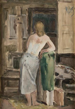 "The model in the painter's studio"