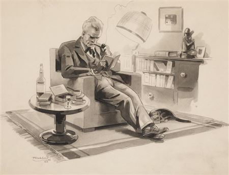 Gentleman reading