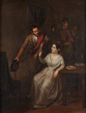"Costumbrista interior", 1847 by Angel Maria Cortellini Y Hernandez - Auction record, sale price, and art valuation. Compare with similar artists and explore comparable artworks.