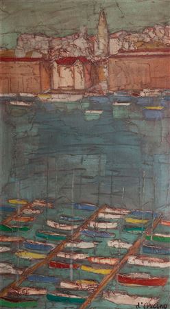 Port of Marseille by Toussaint Ambrogiani D'Orcino - Auction record, sale price, and art valuation. Compare with similar artists and explore comparable artworks.