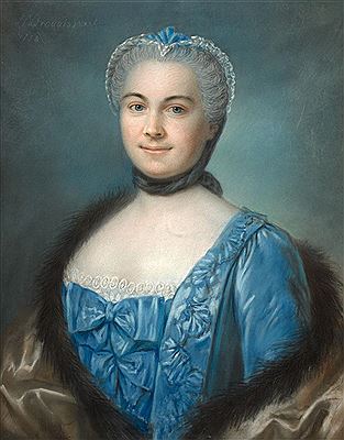 Portrait de la comtesse de Lastic à la robe bleue