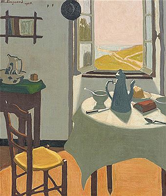 Breakfast in Audierne, 1923 by Marius Borgeaud - Auction record, sale price, and art valuation. Compare with similar artists and explore comparable artworks.