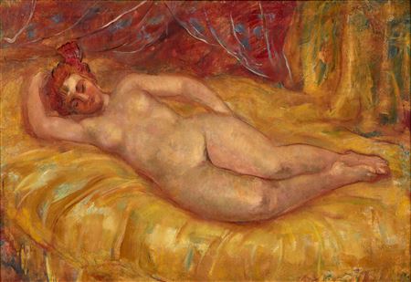 Lying nude