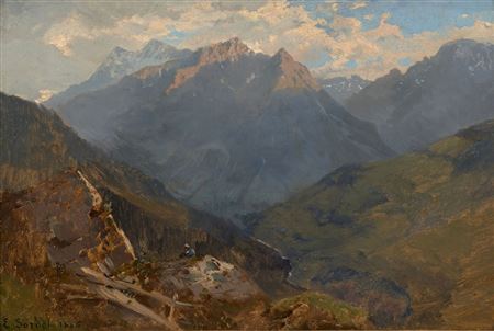 View of the Sorebois horn from the Valais