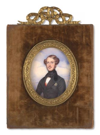 Portrait of Ferdinand, Duke d’Orléans (1810-1842) wearing a grey coat