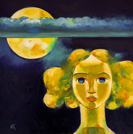 The girl and the moon