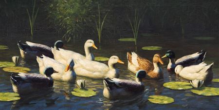 On the lake by Gustav Mesmer - Auction record, sale price, and art valuation. Compare with similar artists and explore comparable artworks.