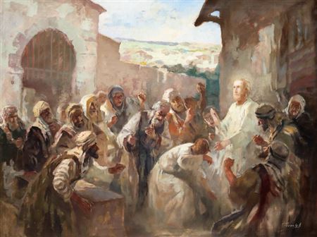 Judgment of Jesus by Antal Anton Peczely - Auction record, sale price, and art valuation. Compare with similar artists and explore comparable artworks.
