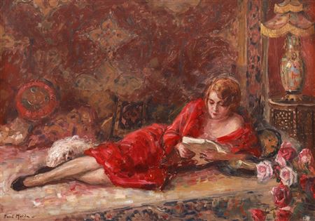 Reading on the couch