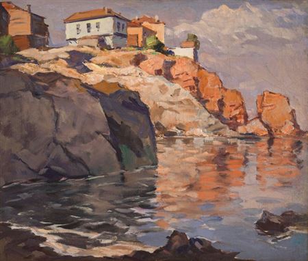 Sea shore at Sozopol by Mario Zhekov - Auction record, sale price, and art valuation. Compare with similar artists and explore comparable artworks.