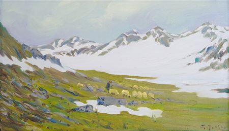 Herd Departure [1922.] by Gabrijel Jurkic - Auction record, sale price, and art valuation. Compare with similar artists and explore comparable artworks.