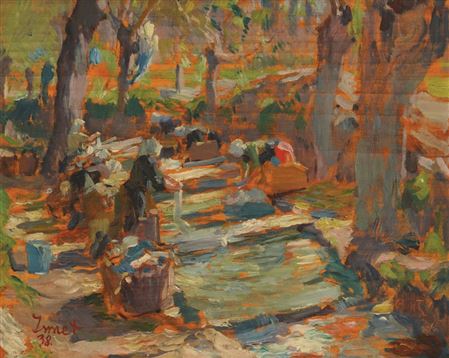 Sample artwork by Ismet Mujezinovic (1907 - 1984), known for painting - View similar artists and auction records