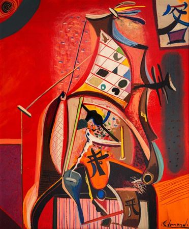 Composition in red