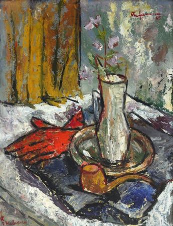 Still Life with Pipe and Red Gloves [1965]