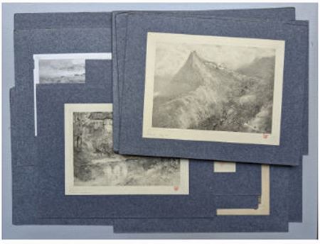 Exceptional and unique set of seventy-one monotypes (71)