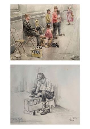 Street shoe shine boys in New York (2)