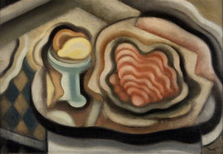 STILL LIFE WITH LEMON AND OYSTER