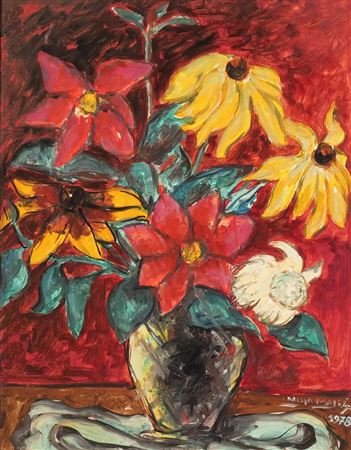 Still life with poinsettia, 1978