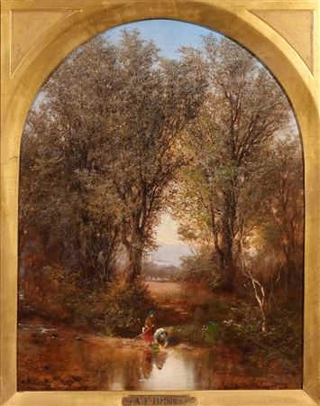 Two Women Along the Bank of River