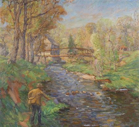 Angler in Stream