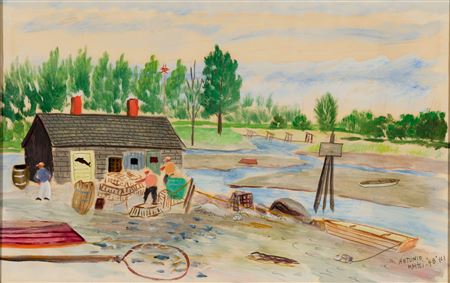 "Fishermen on the Cove, 1948"