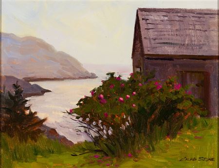 "Behind the School House" Monhegan, 1996"