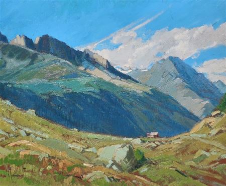 The Balme Pass looking towards Switzerland in 1952
