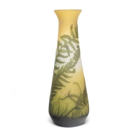 Cameo Glass Fern Vase.