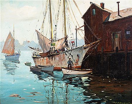 "At the Wharf, Cape Cod," Massachusetts