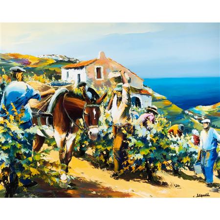 Harvest Scene by Christian Jecquel - Auction record, sale price, and art valuation. Compare with similar artists and explore comparable artworks.