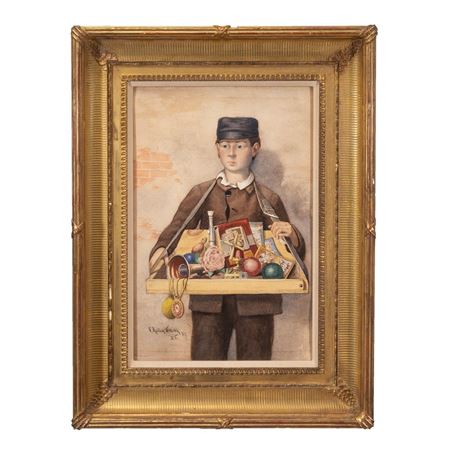 Young Vendor with Tray