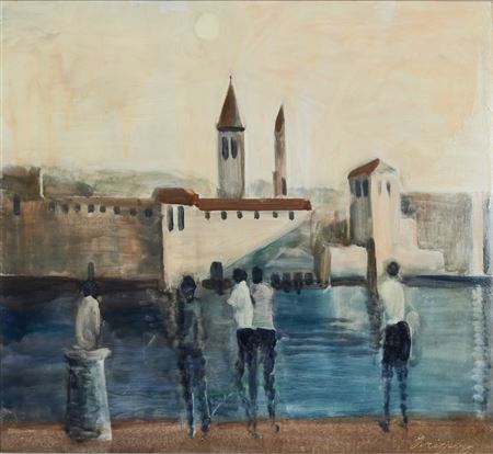 Figures by the Pier