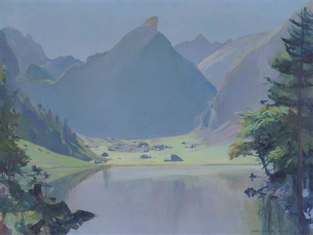 Der Seealpsee mit Rossmad und Säntis