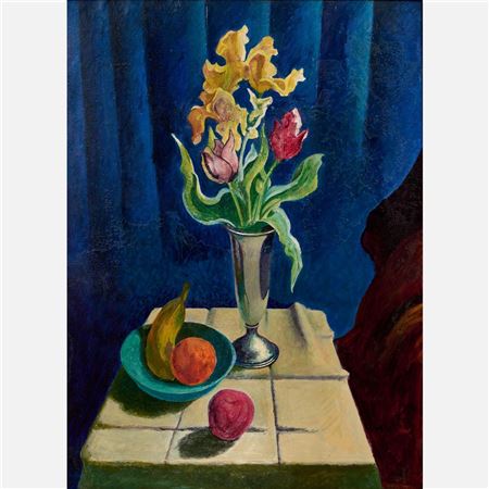 Study for Still Life with Silver Vase and Banana