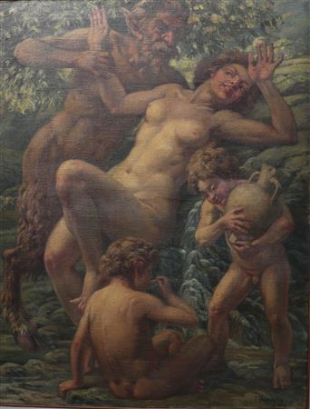 Nymph and satyr